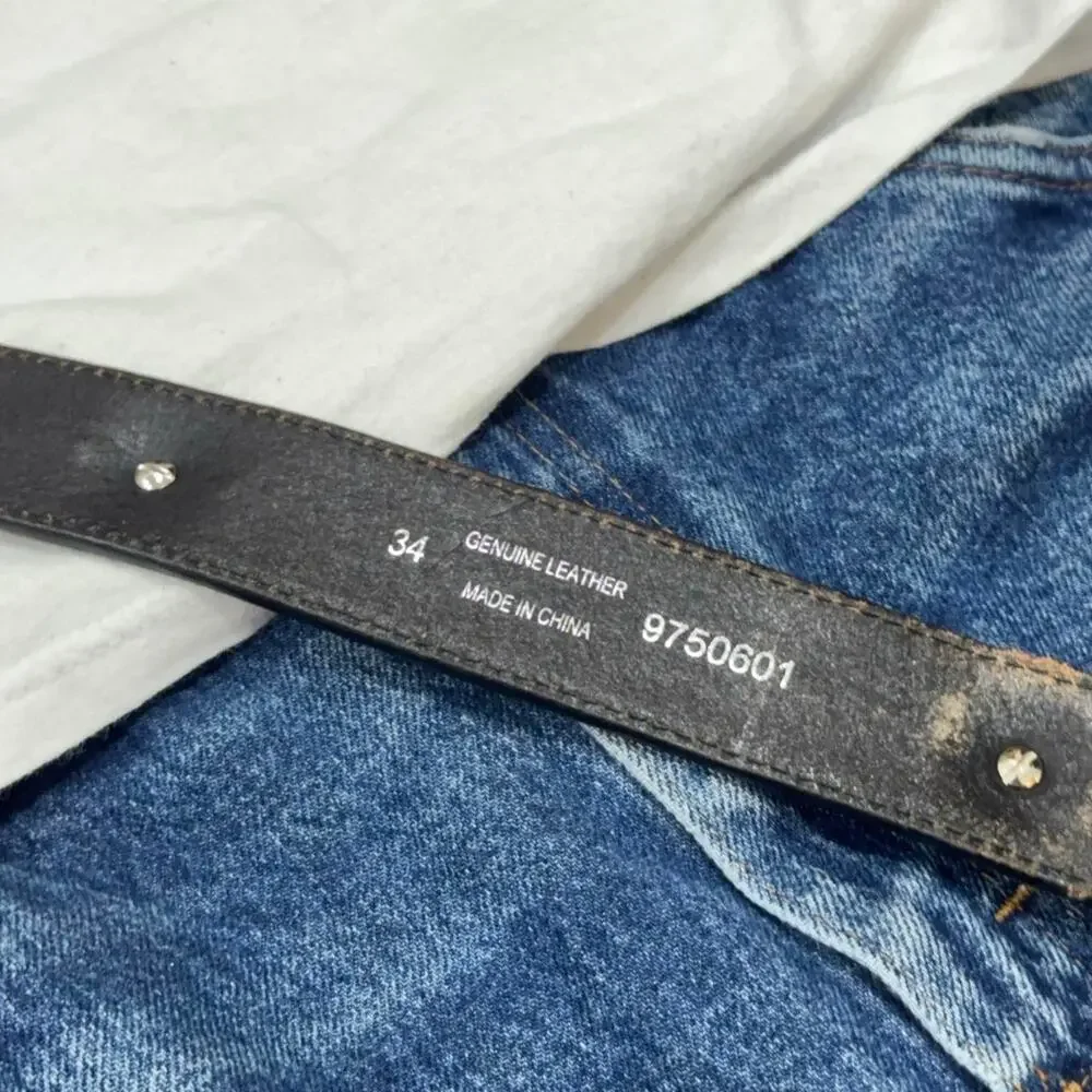 Vintage western leather belt black